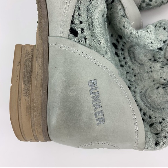 Bunker Footwear Grey Leather and Crochet Slouchy Boots, EU 41 - Picture 11 of 16